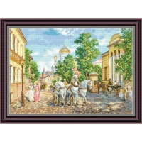 Рисунок - схема на ткани - "Воскресная прогулка"